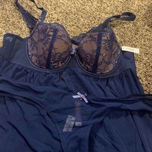 NWT ADORE ME Lingerie Set, 0X bottom, 40C top